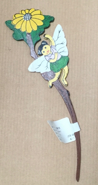 Bienen-Holzstecker, Blume gelb